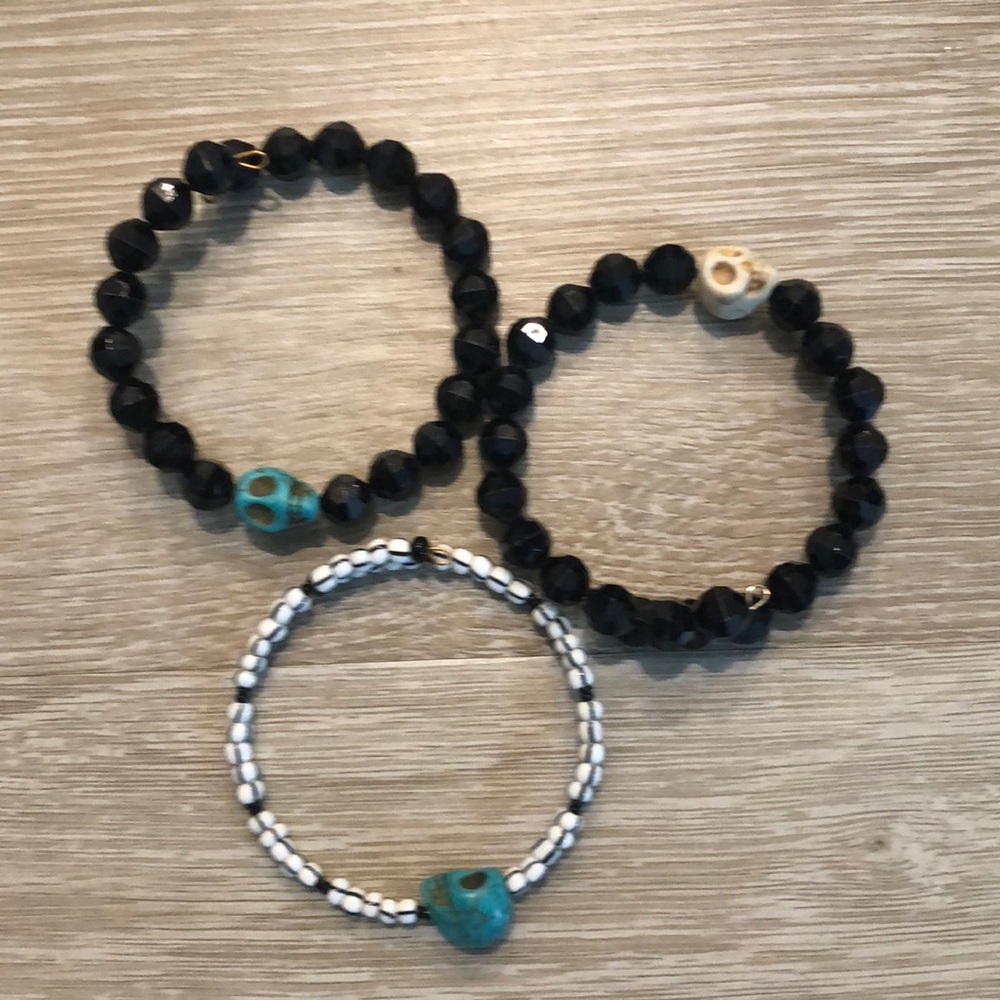 Skull Bracelet Set